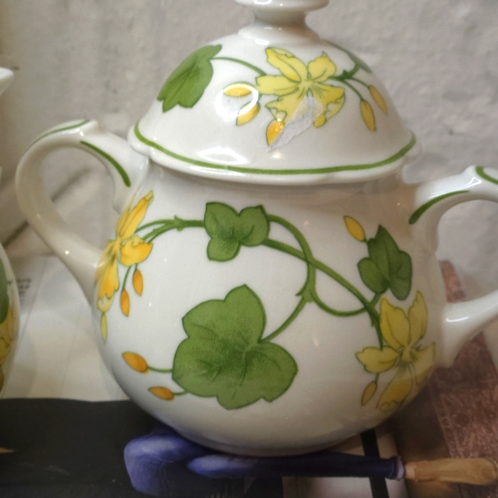 Floral Teapot and Creamer Set - Picture 13 of 16
